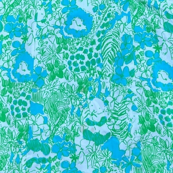 Lilly Pulitzer McCallum It’s a Zoo Fitted Open Back with Tie Animal Print Sz 00 - Picture 3 of 11